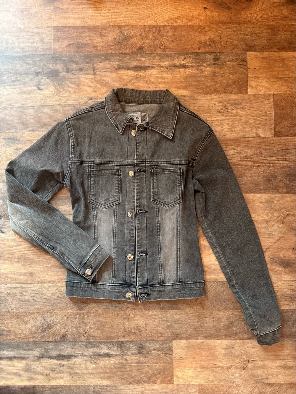Washed Gray Denim Jacket